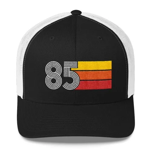 85 Number 1985 Birthday Retro Trucker Hat