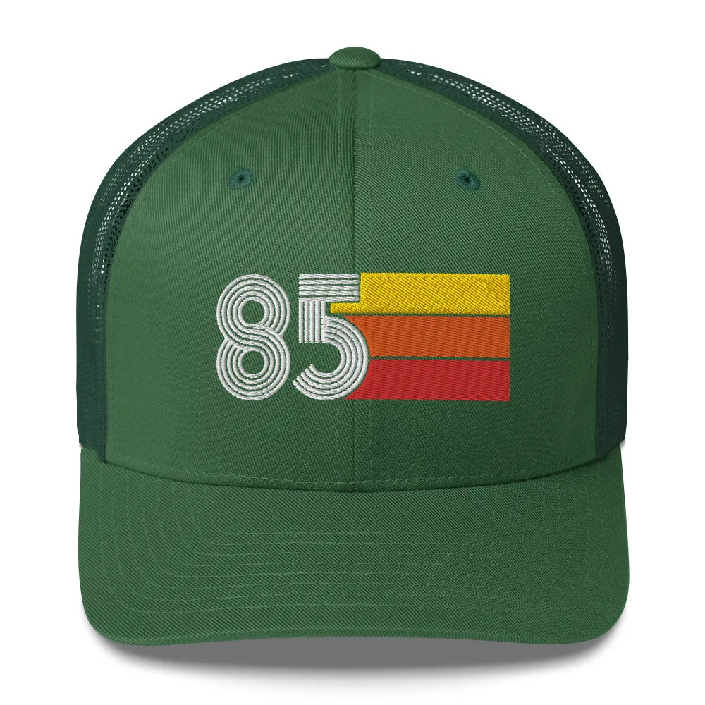 85 Number 1985 Birthday Retro Trucker Hat
