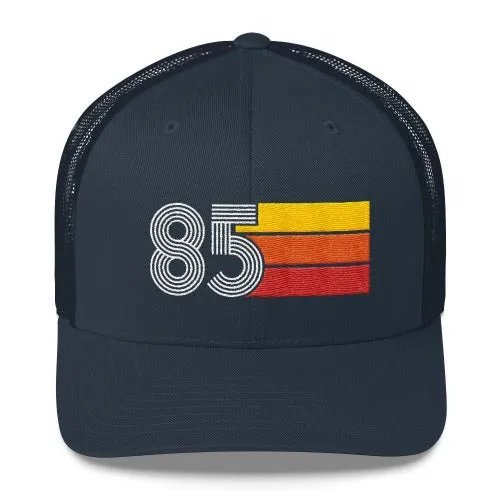85 Number 1985 Birthday Retro Trucker Hat