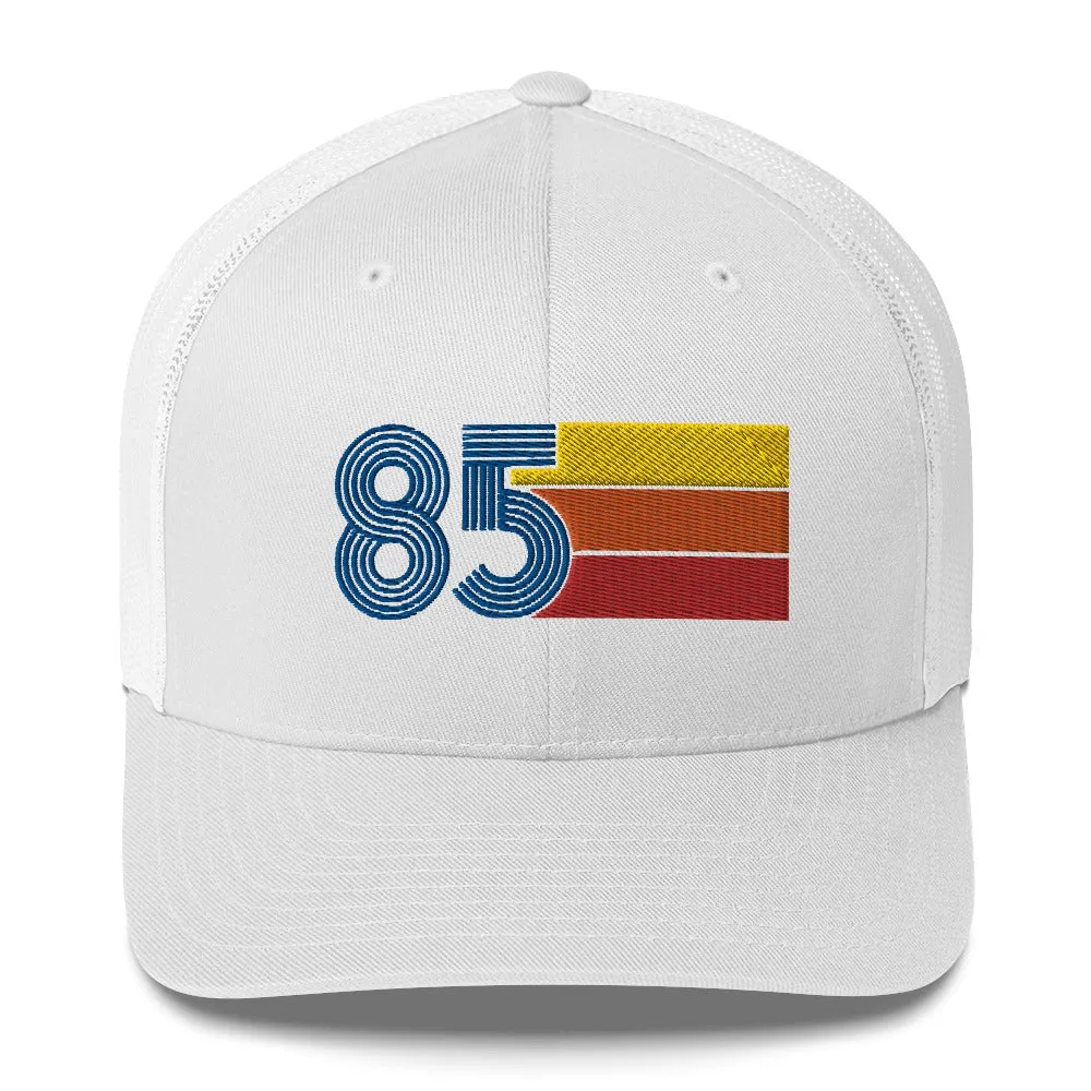 85 Number 1985 Birthday Retro Trucker Hat