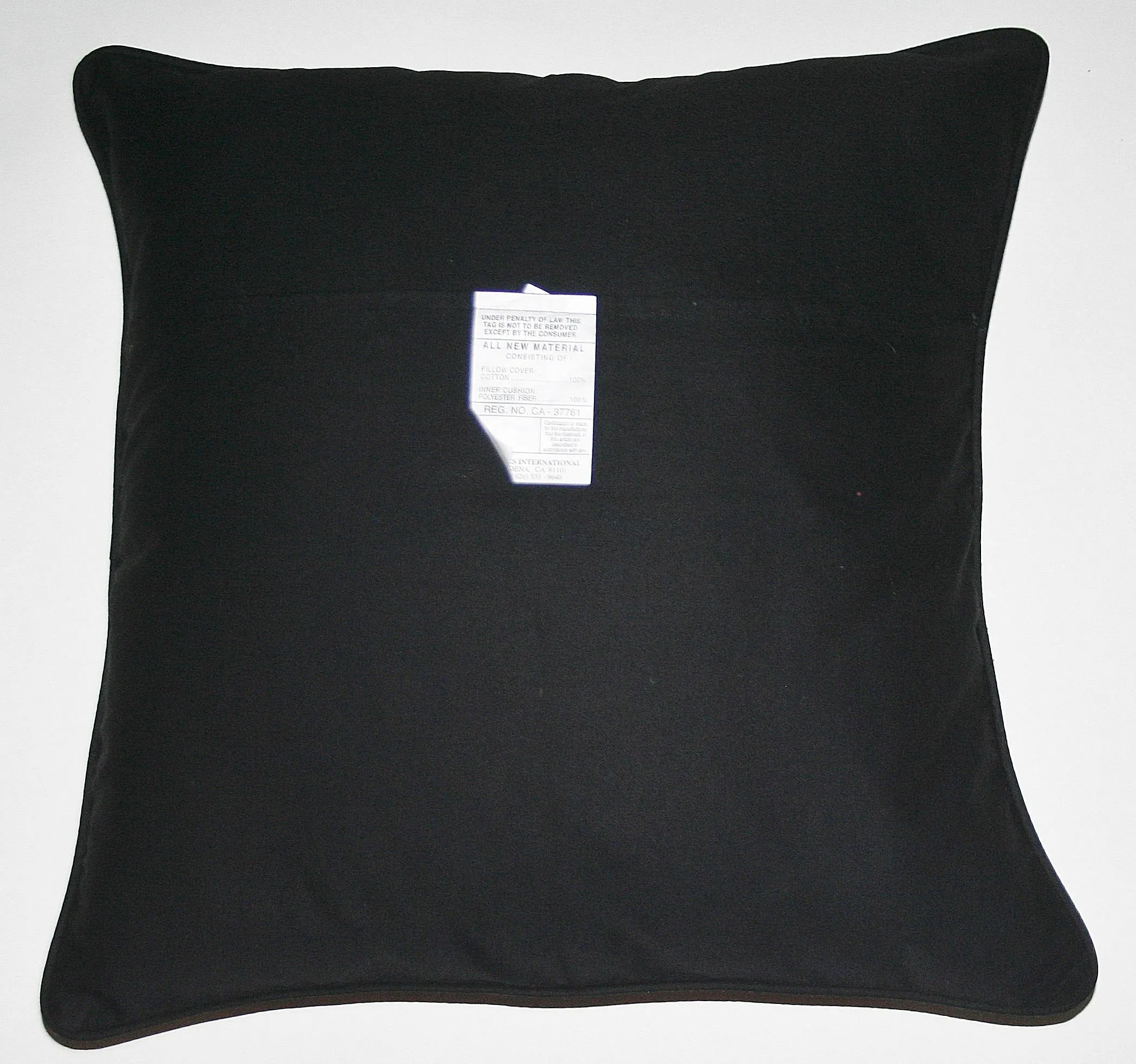 African Silk Pillow Copper Purple Giraffe Handwoven Raw Silk Black Piping