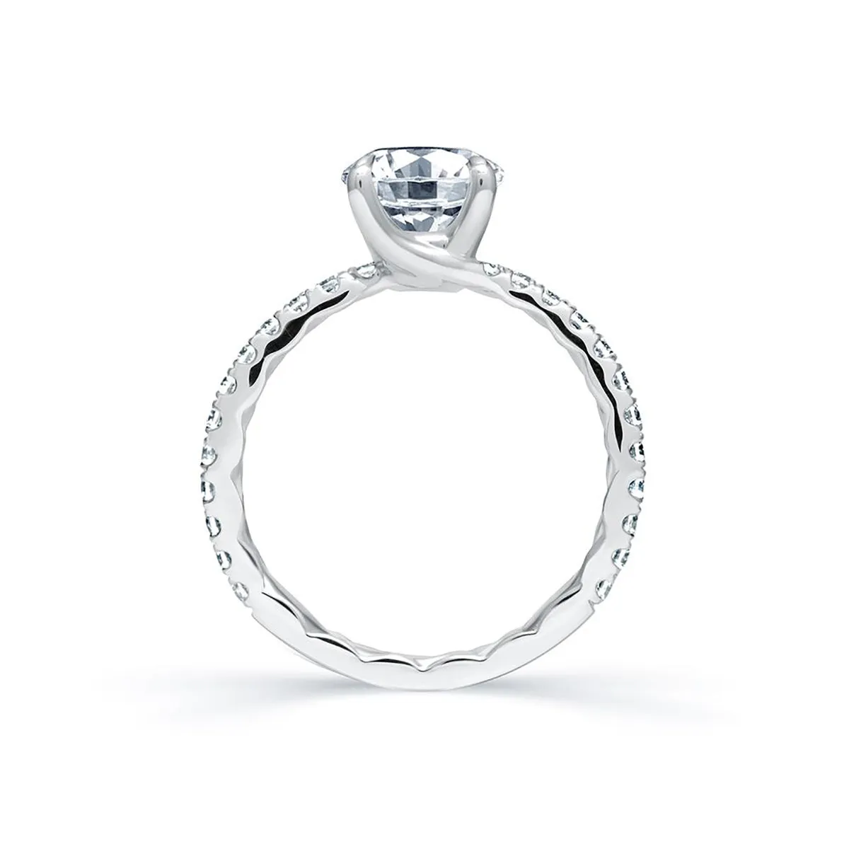 A.Jaffe Classic Round Diamond Center Quilted Engagement Ring ME1850Q/183