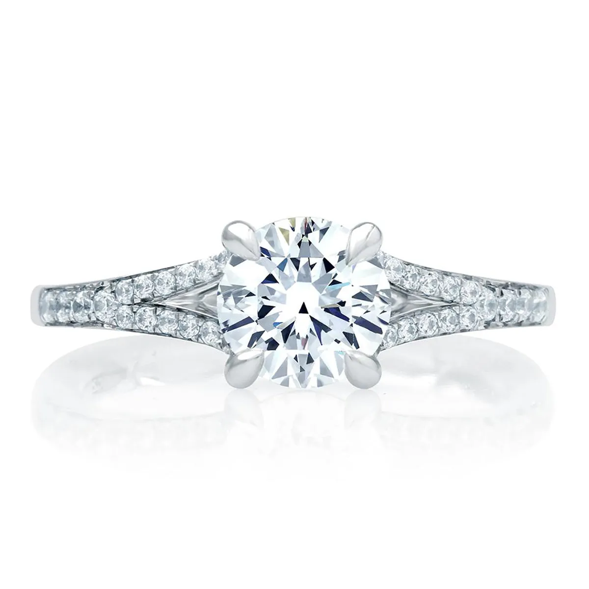 A.Jaffe Split Shank Micro Pavé Diamond Quilted Engagement Ring ME2025Q/93