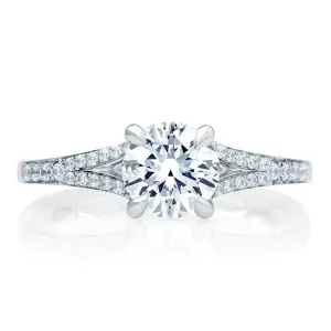 A.Jaffe Split Shank Micro Pavé Diamond Quilted Engagement Ring ME2025Q/93