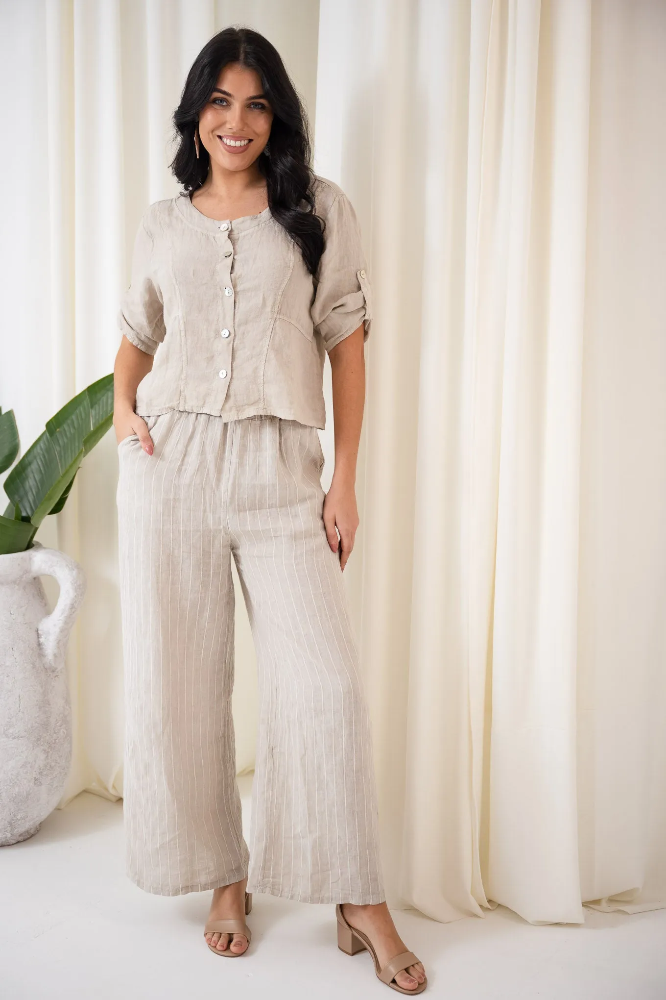 Alto Linen Shirt | Beige