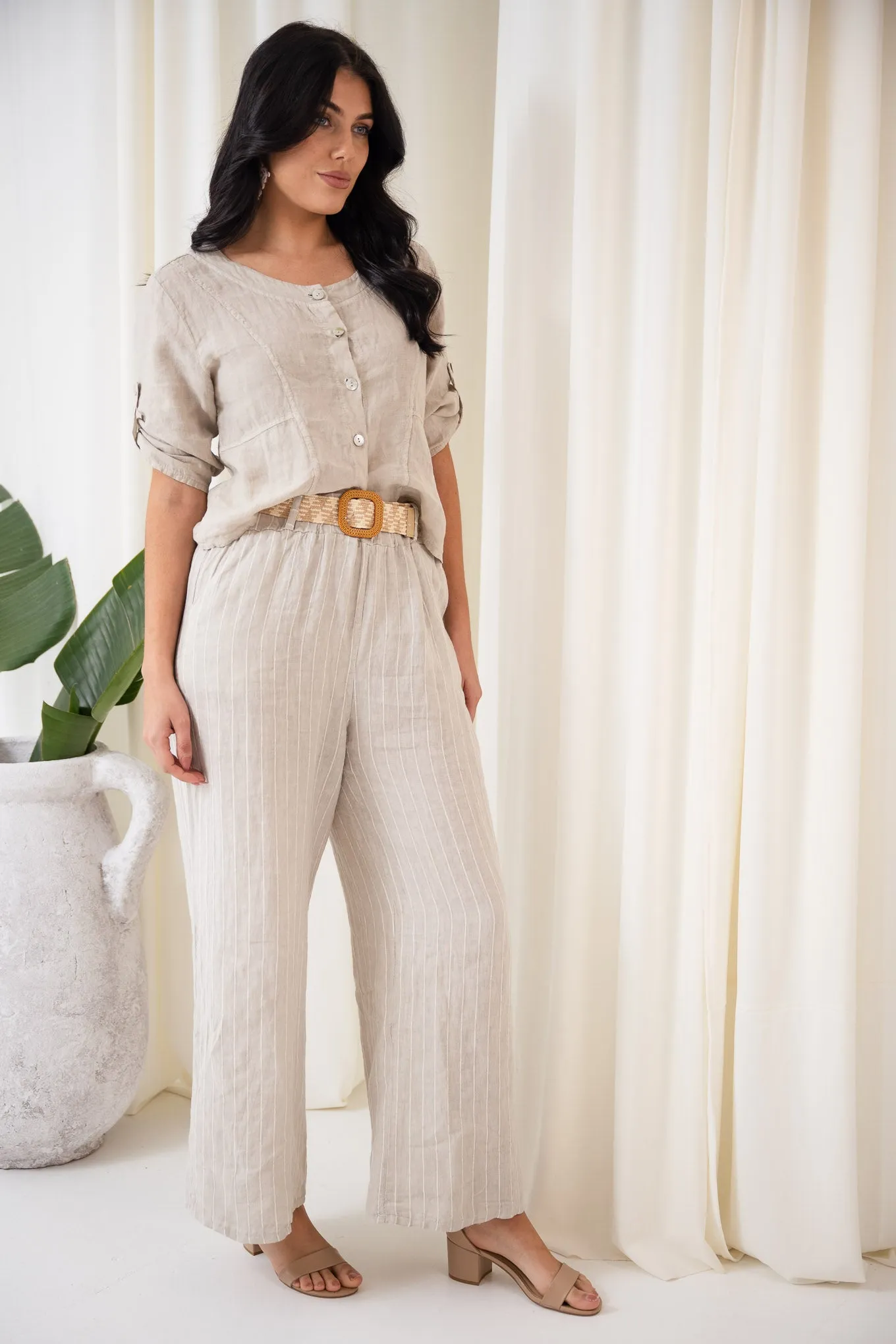 Alto Linen Shirt | Beige