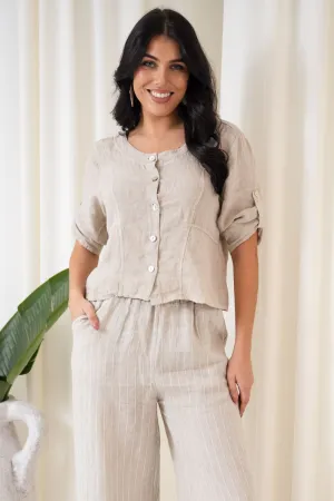 Alto Linen Shirt | Beige