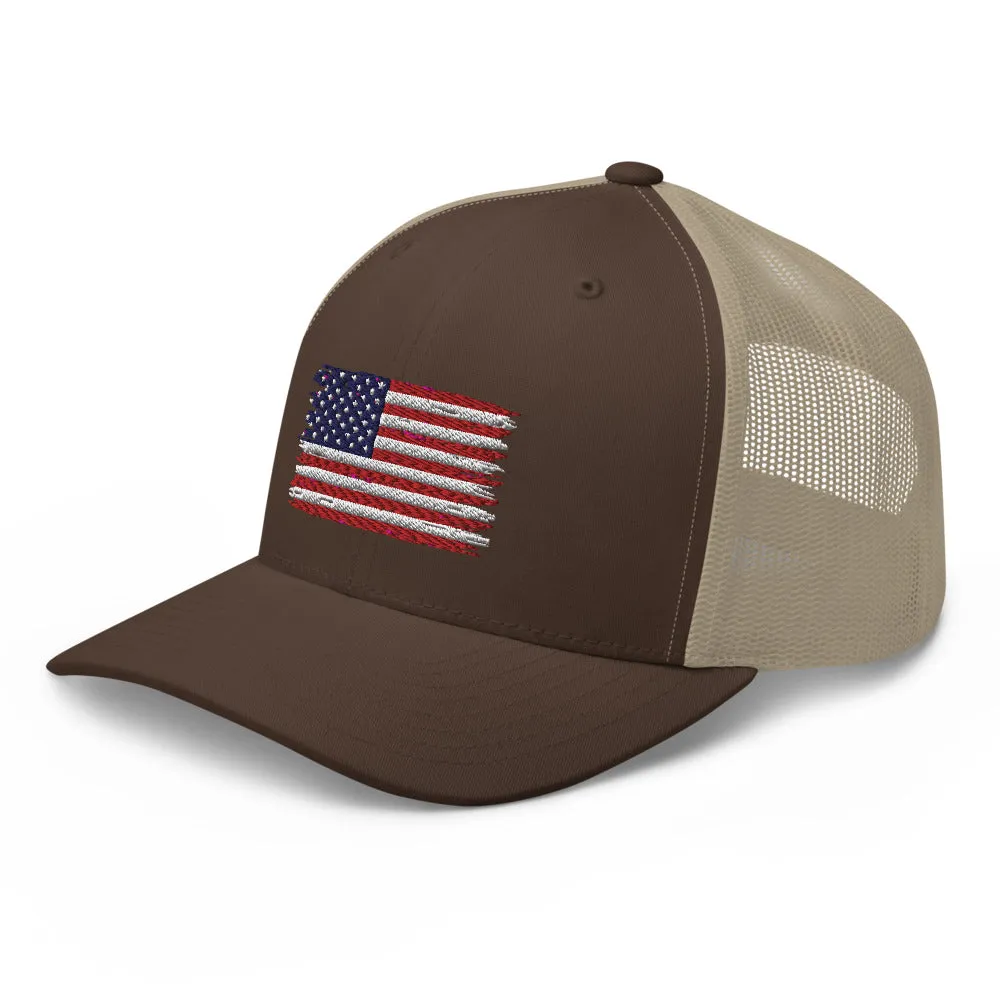 American Flag Trucker Cap