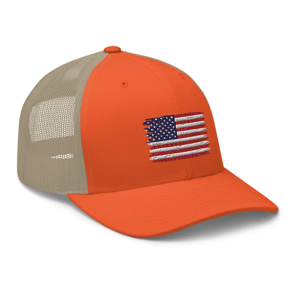 American Flag Trucker Cap