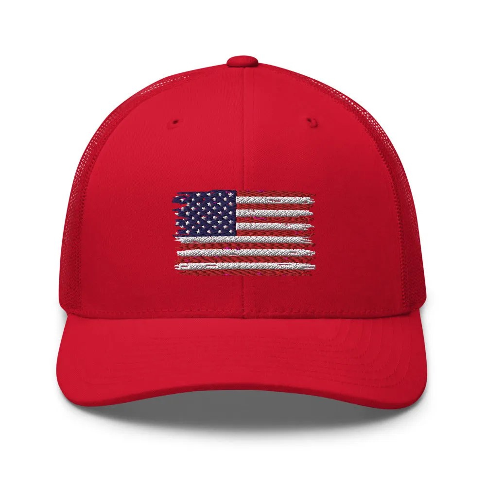 American Flag Trucker Cap
