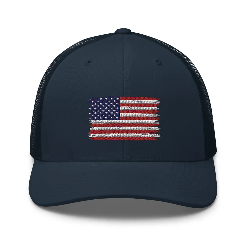 American Flag Trucker Cap