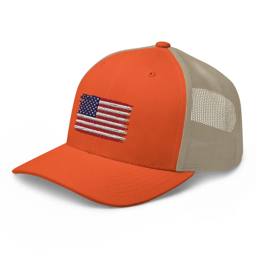 American Flag Trucker Cap