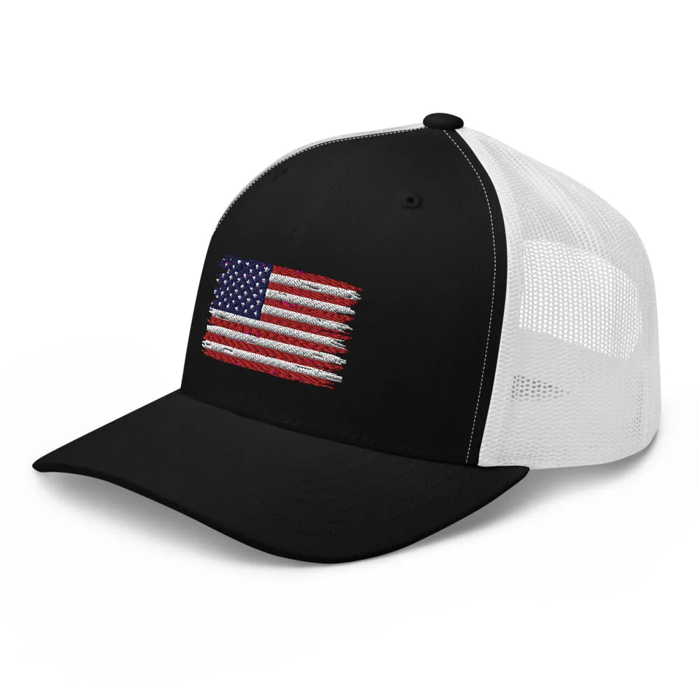 American Flag Trucker Cap