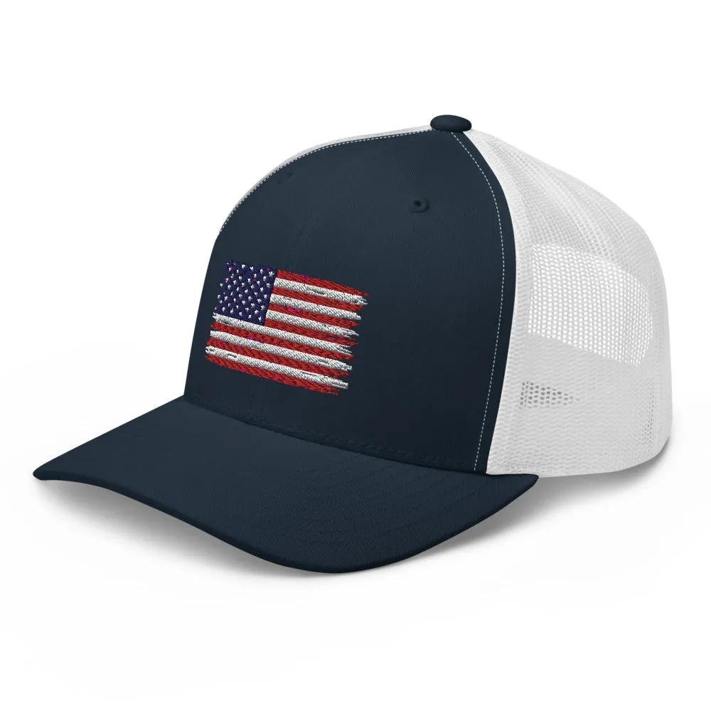 American Flag Trucker Cap