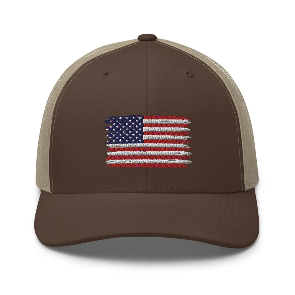 American Flag Trucker Cap
