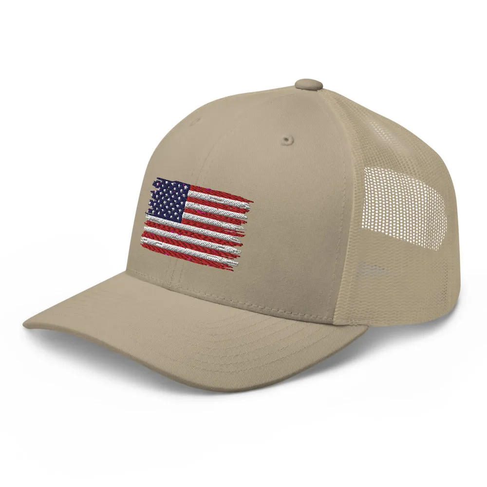 American Flag Trucker Cap