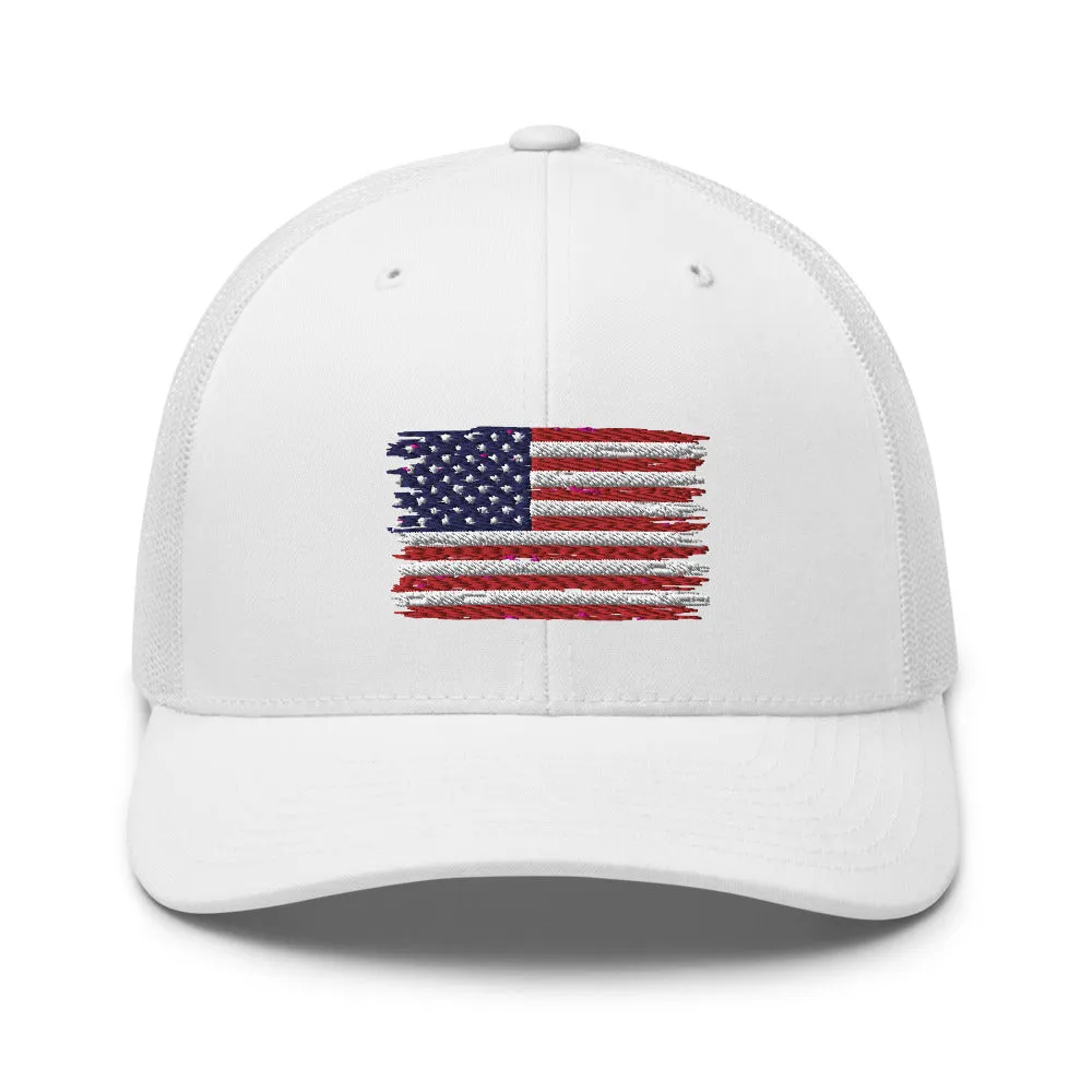 American Flag Trucker Cap