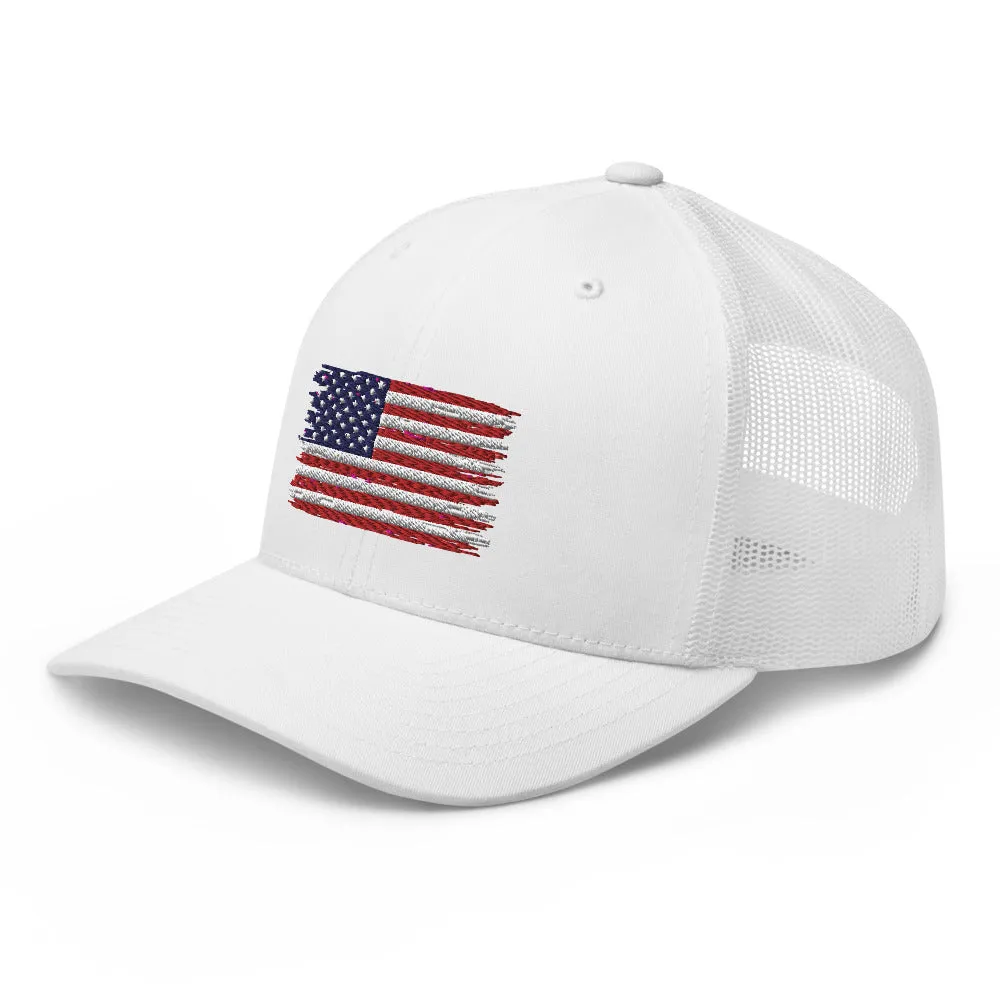 American Flag Trucker Cap