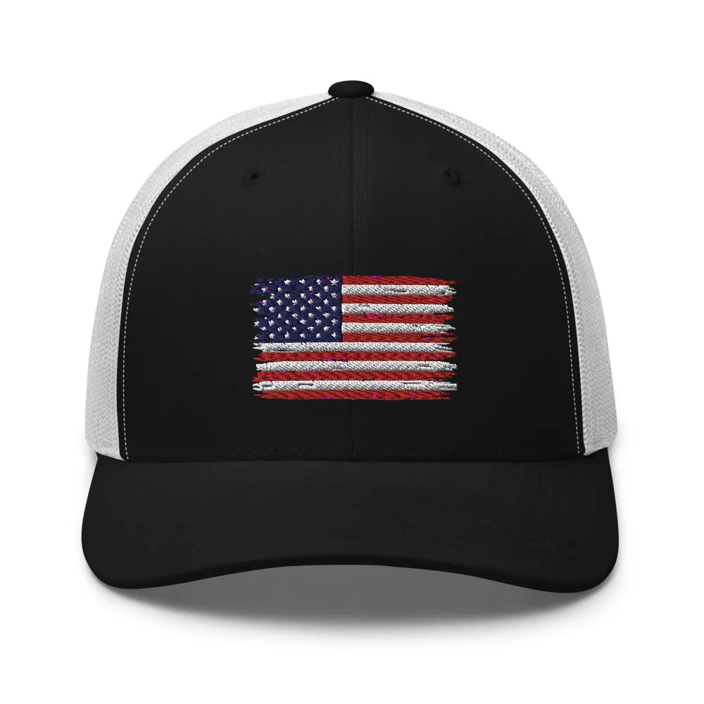 American Flag Trucker Cap