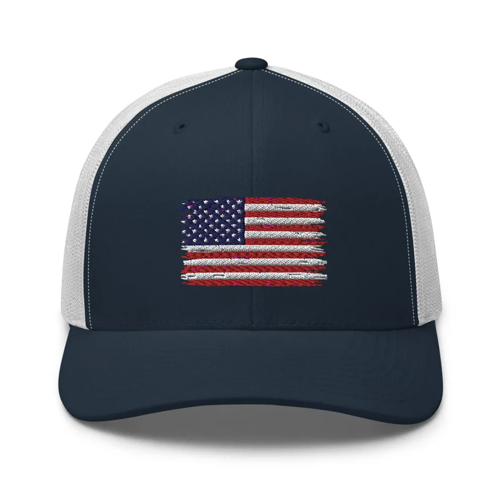 American Flag Trucker Cap