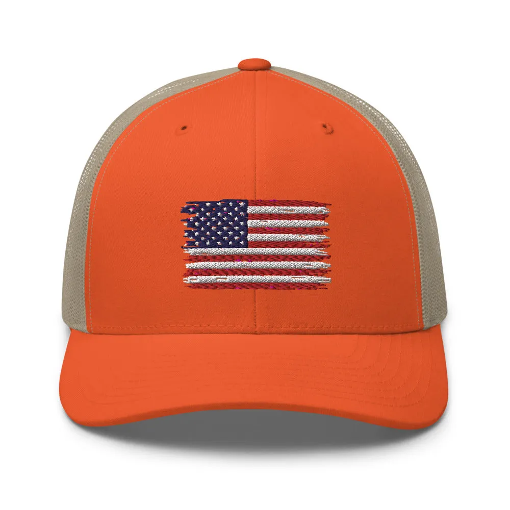 American Flag Trucker Cap