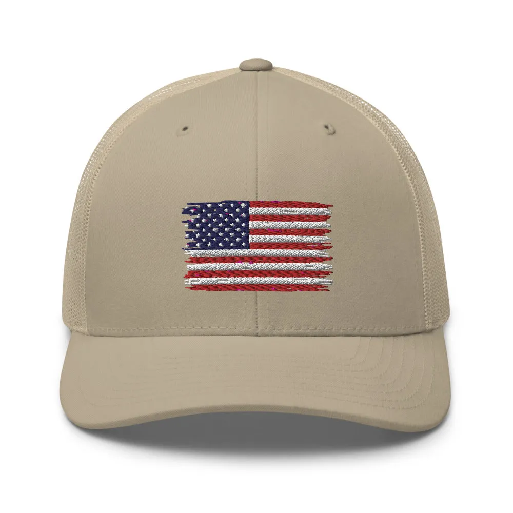 American Flag Trucker Cap