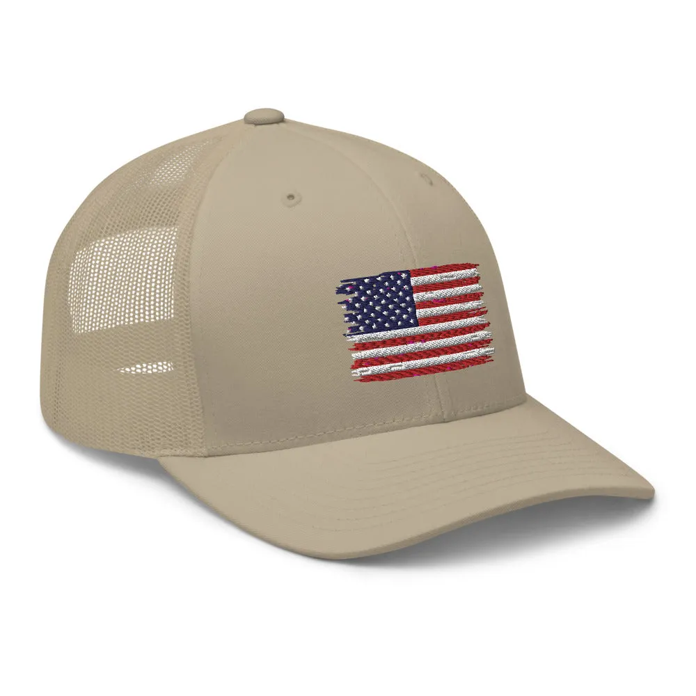 American Flag Trucker Cap