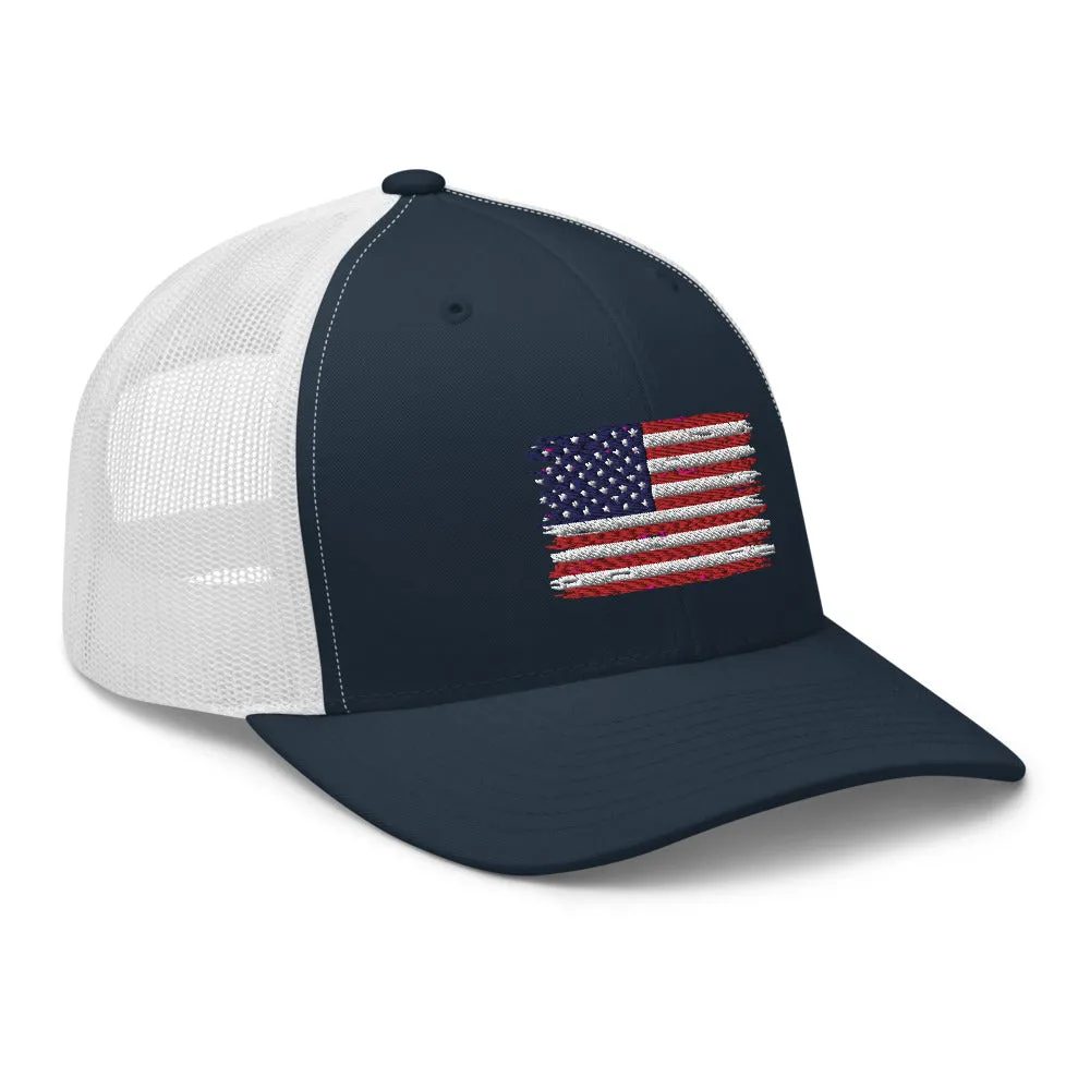 American Flag Trucker Cap