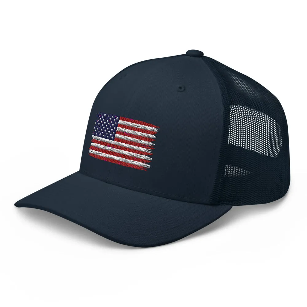 American Flag Trucker Cap