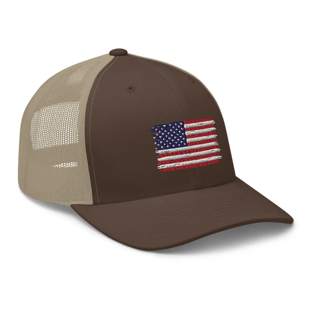American Flag Trucker Cap