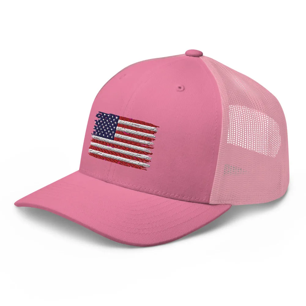 American Flag Trucker Cap