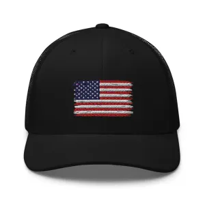 American Flag Trucker Cap