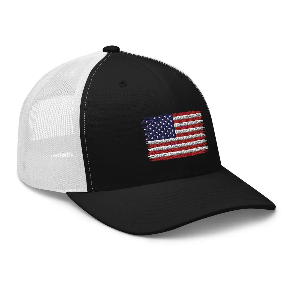 American Flag Trucker Cap