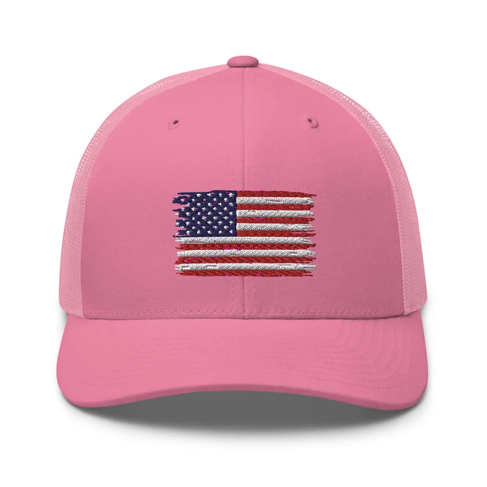 American Flag Trucker Cap