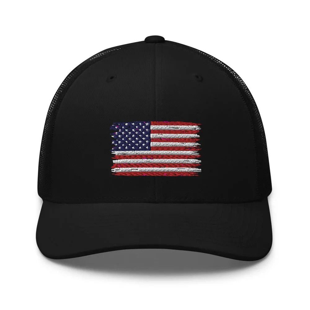 American Flag Trucker Cap
