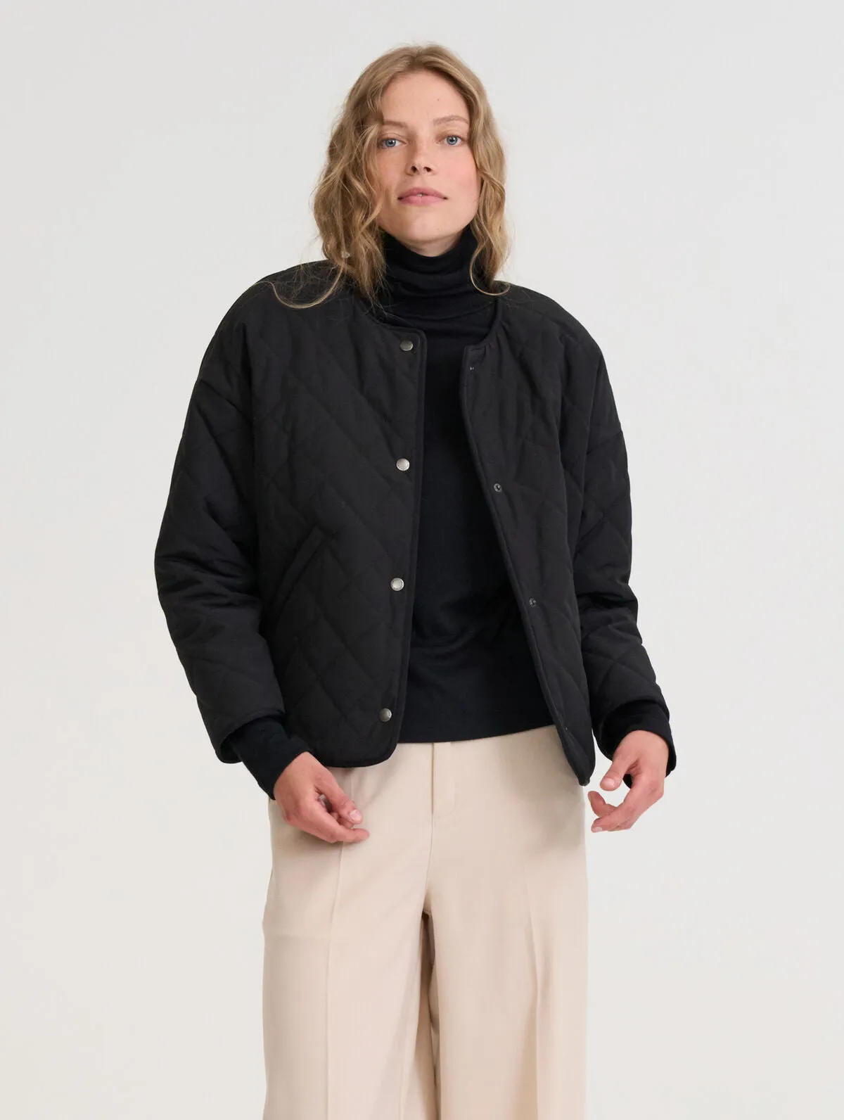 Ana Quilt Jacket Black