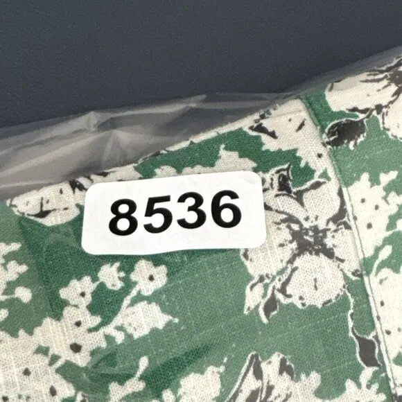 Anthropologie Hutch Women's 4 Linen Blend Faux Wrap Midi Skirt Green Floral
