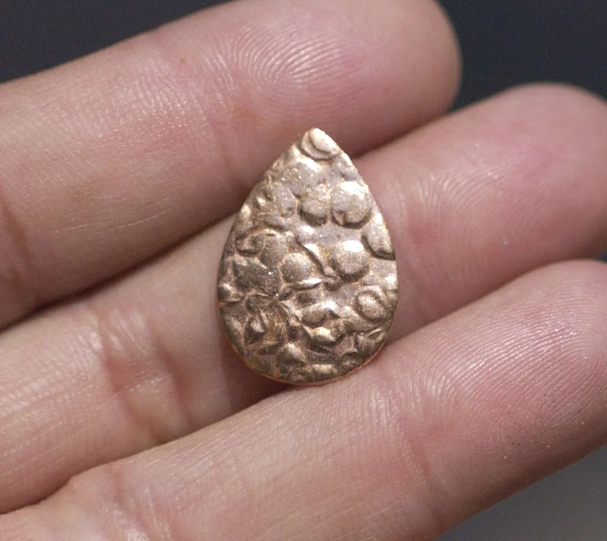 Antique Hammered Pattern Teardrop Small 20mm x 14mm 24g Shape for Enameling Stamping Texturing Soldering Variety of Metals