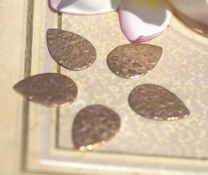 Antique Hammered Pattern Teardrop Small 20mm x 14mm 24g Shape for Enameling Stamping Texturing Soldering Variety of Metals