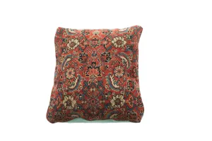 Antique Herati Bijar Rug Fragment Pillow