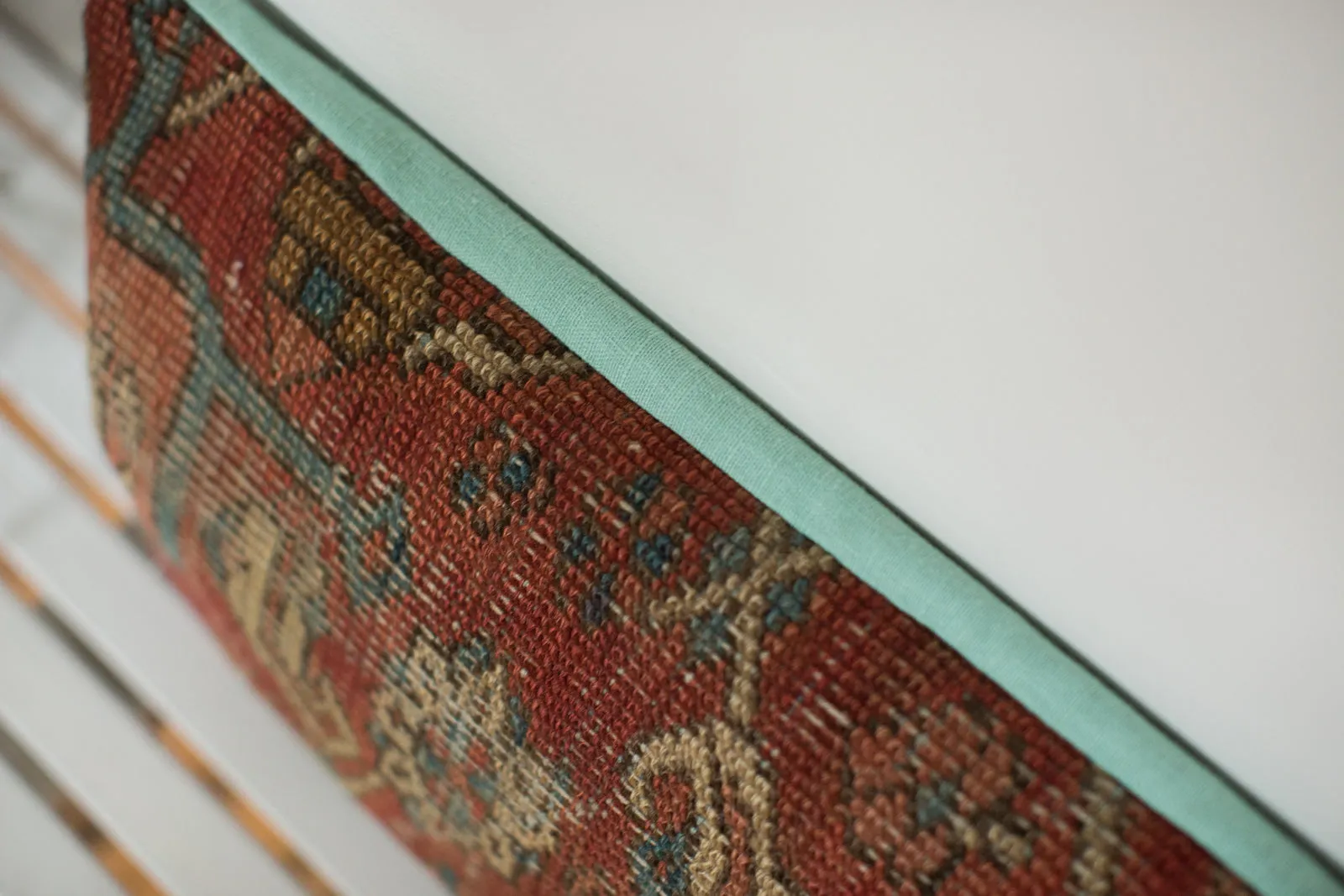 Antique Heriz Rug Fragment Pillow