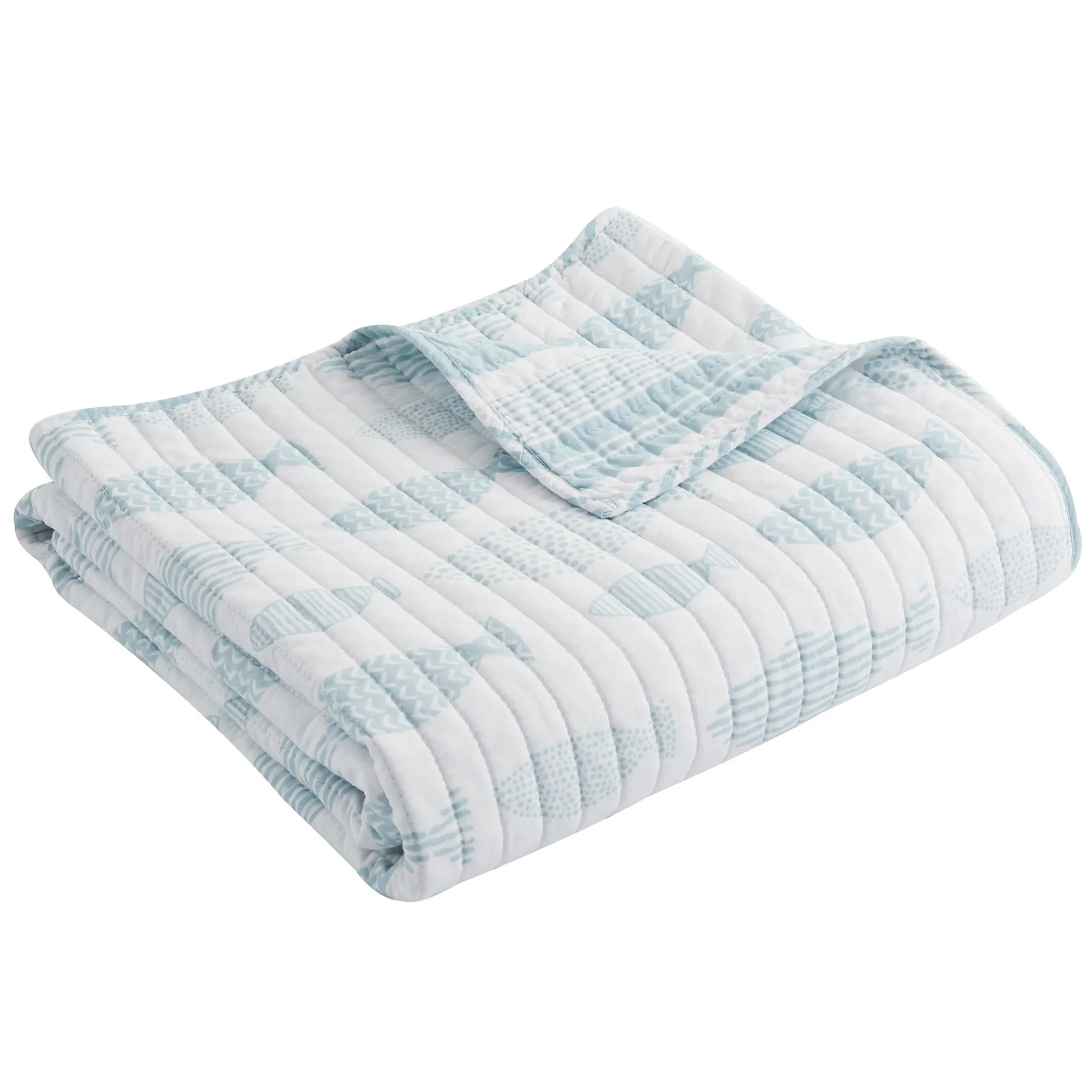 Aqua Breeze Quilted Throw