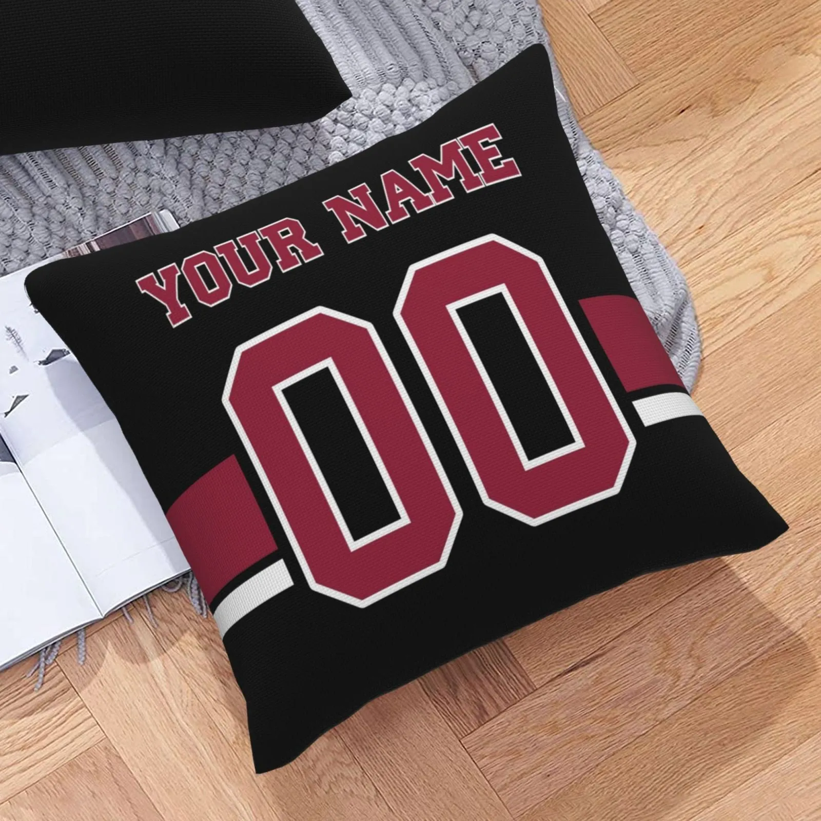Arizona Cardinals Football Team Decorative Throw Pillow Case Print Personalized Football Style Fans Letters & Number Pillowcase Birthday Gift