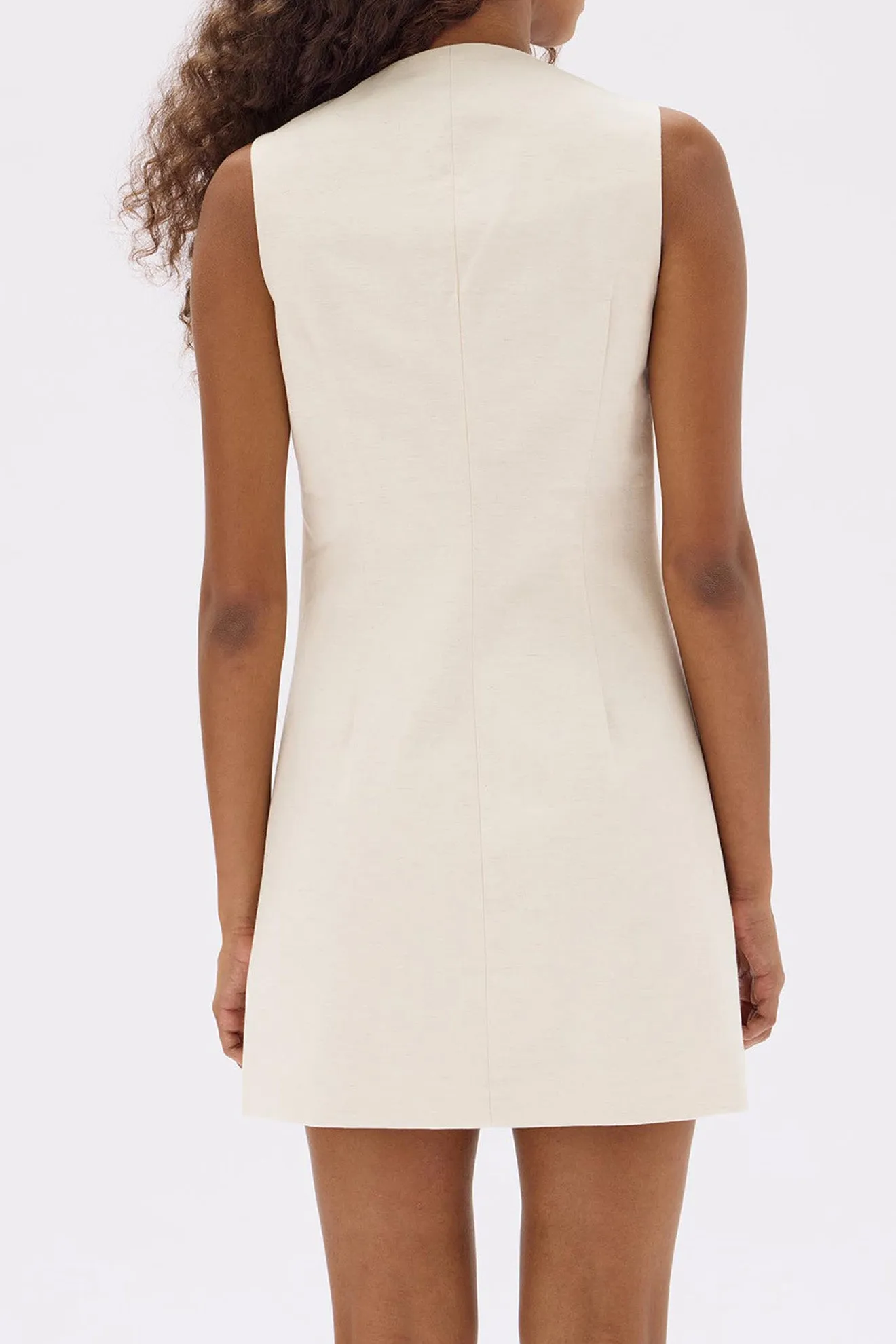 Assembly Label, Simone Cotton Linen Blend Mini Dress | Oat Marle