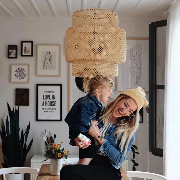 Bamboo Pendant Light Home Decor Lampshade
