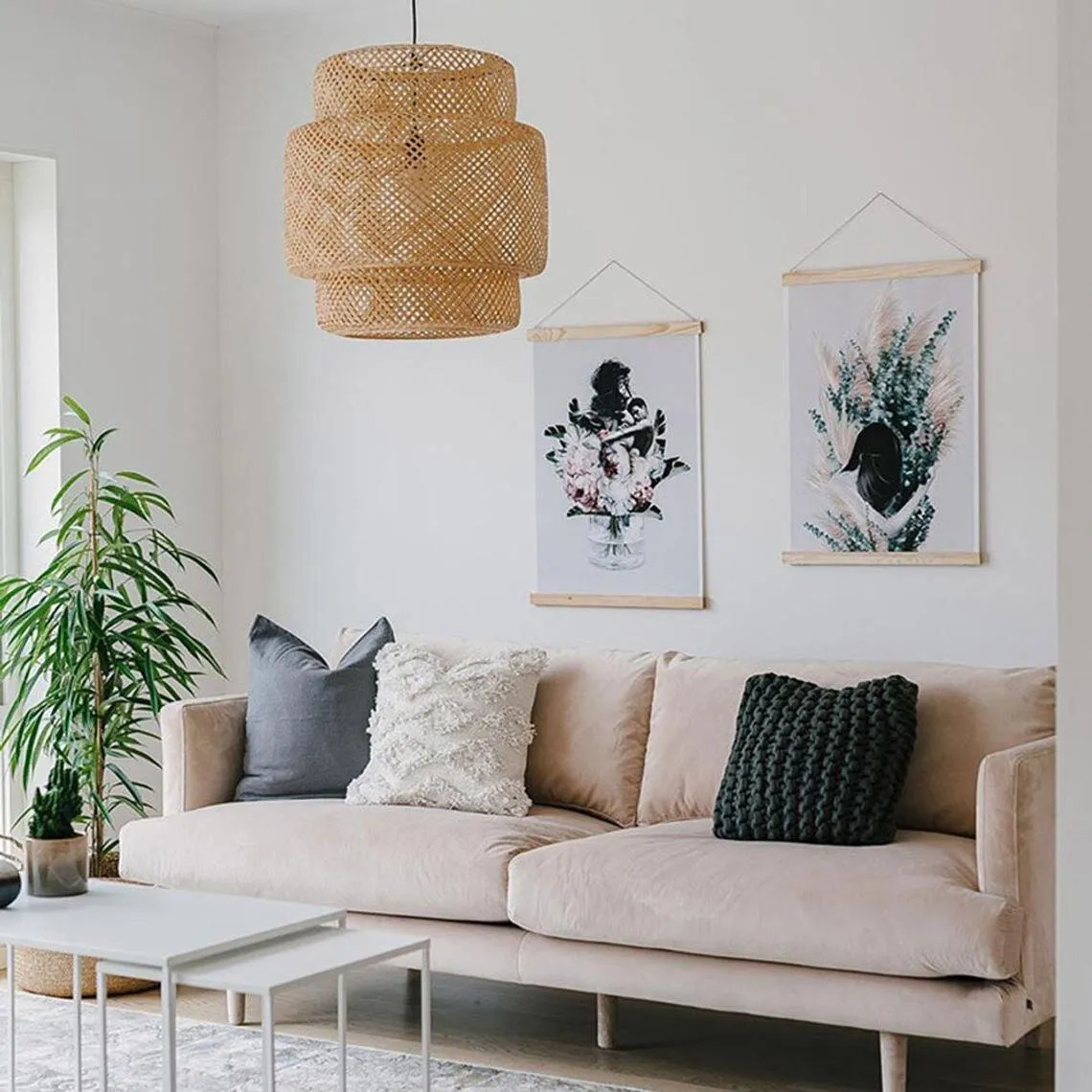 Bamboo Pendant Light Home Decor Lampshade