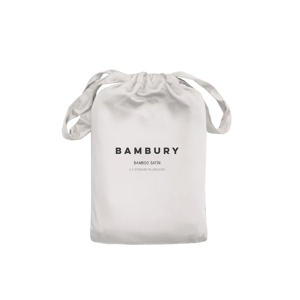 Bamboo Satin Pillowcases - White