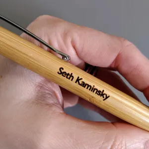 Bamboo with Silver Trim Pen