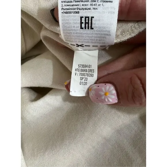 Banana Republic Heritage Bahia Dress Womens Sz 0 Cream Button Front Linen Blend
