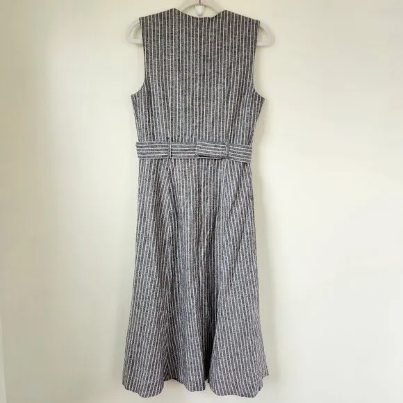 Banana Republic Linen Blend Button Midi Dress Size 6